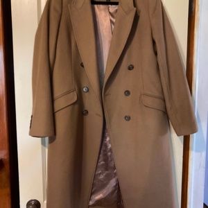 J. Crew Double Breasted Italian Wool and Cashmere Blend Double Breasted Topcoat